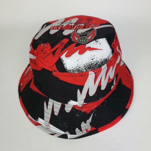 Portland Blazers‎ Mitchell & Ness NBA M Medium Reversible Bucket Hat Cap New - Picture 6 of 10